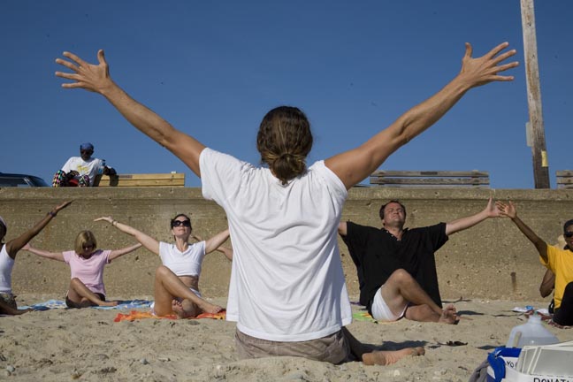 yoga on the beach