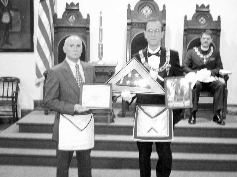 Sgt Dunlap at Masonic lodge