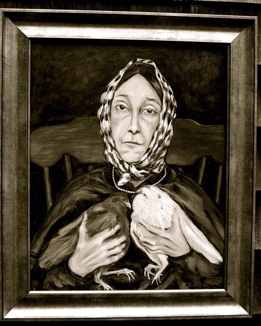 Ruth Major’s painting of Vineyard icon Nancy Luce.