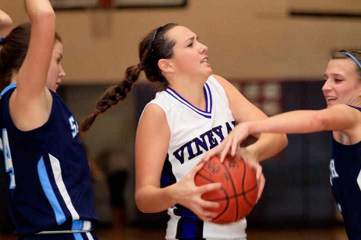 Junior Katie Stewart girls basketball