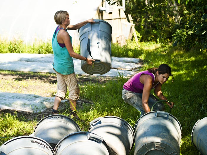 Clare Albers Leia French farm workers barrels