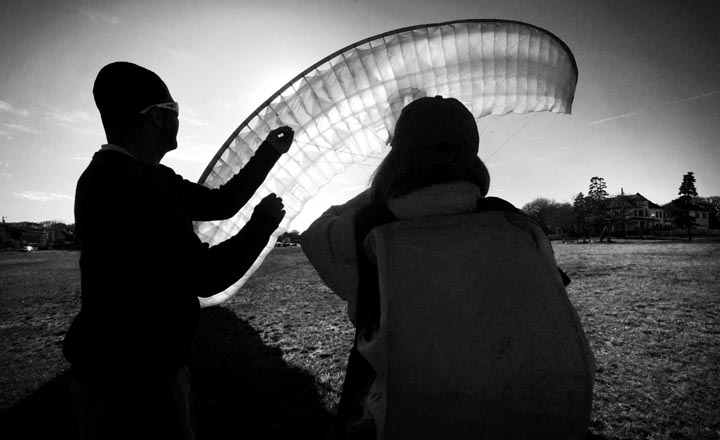 Waban Park paraglide