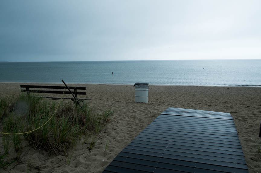 No crowd at Bend in the Road Beach, Edgartown.