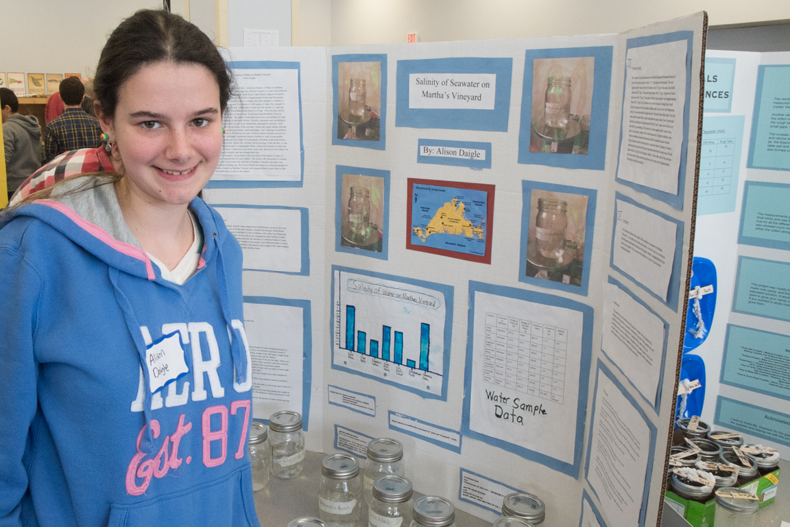 The salinity of seawater on Martha's Vineyard by Alison Daigle.