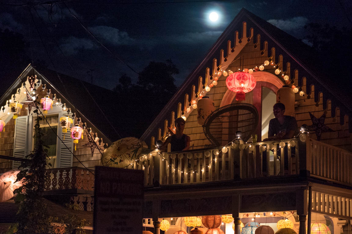 Moon joins the night of lanterns