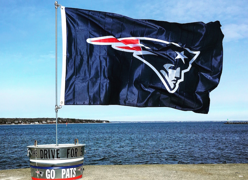 Patriots flag flies on Martha's Vineyard