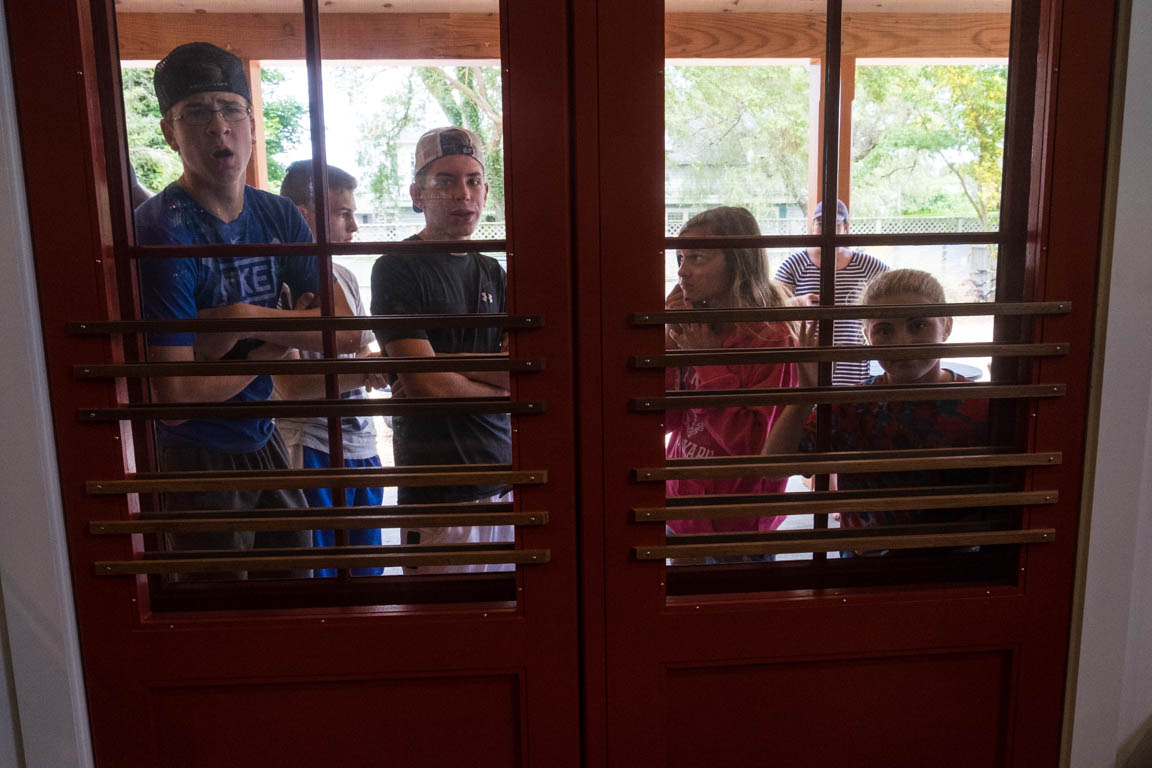 Patrons await the official opening of the Katama General Store