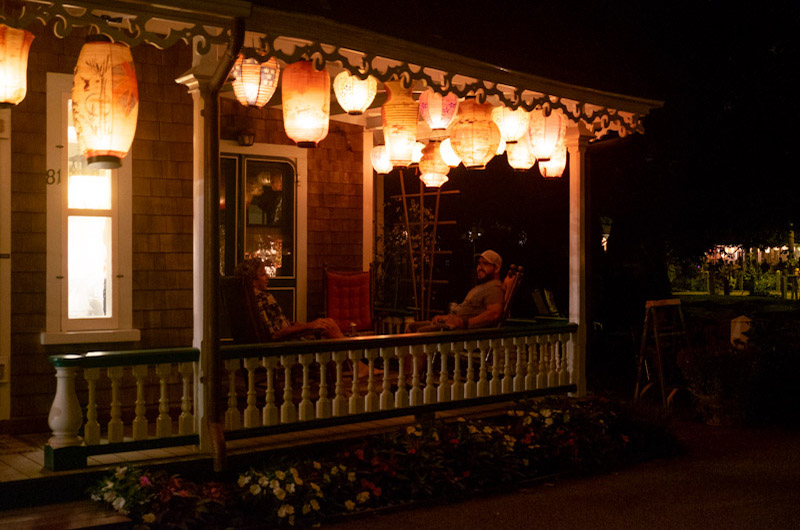 A few candle lit lanterns.