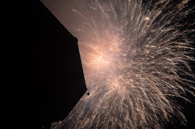 The show came to a close with the greatest display of pyrotechnics.
