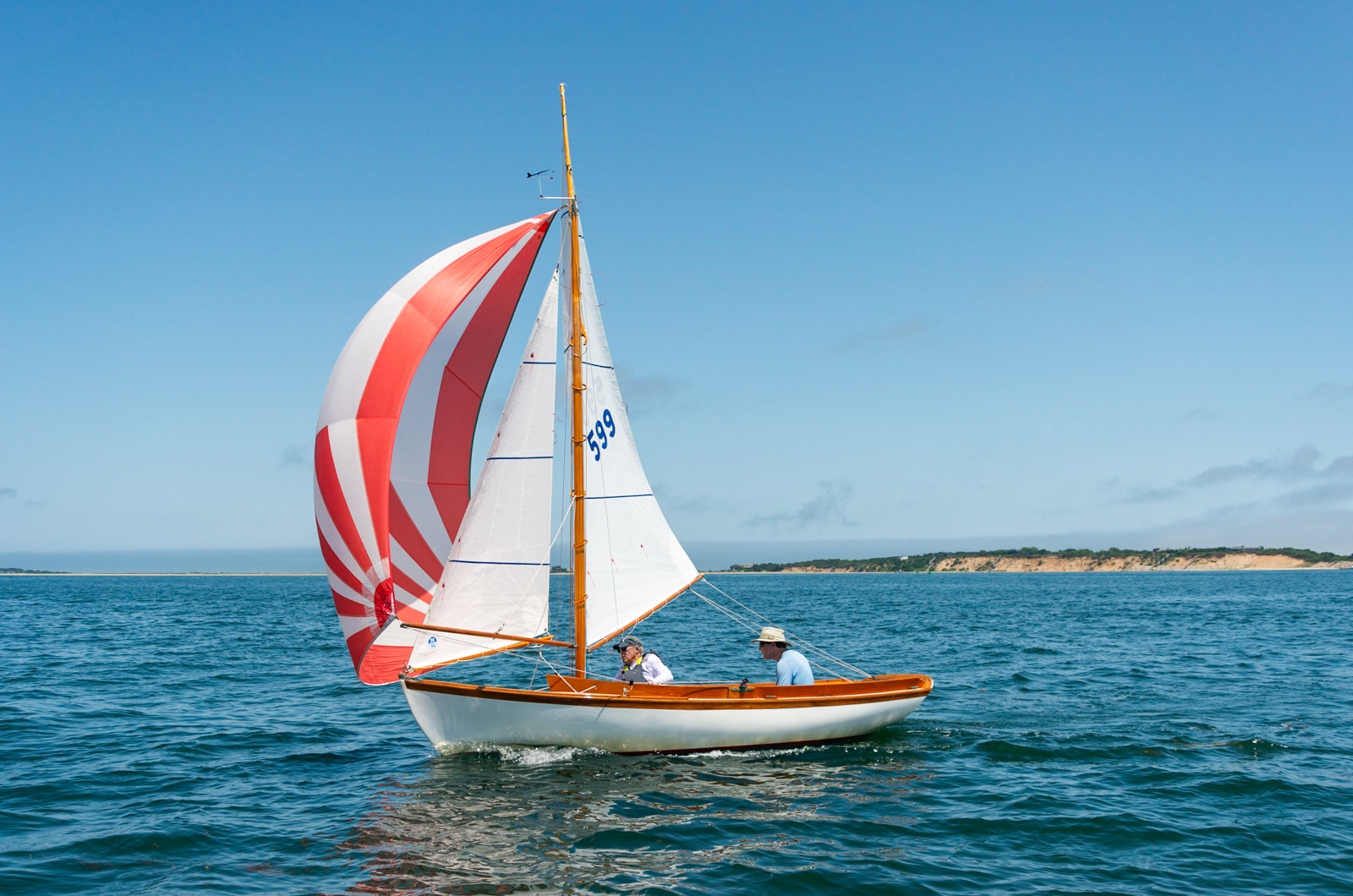 Spinnaker out for extra speed.