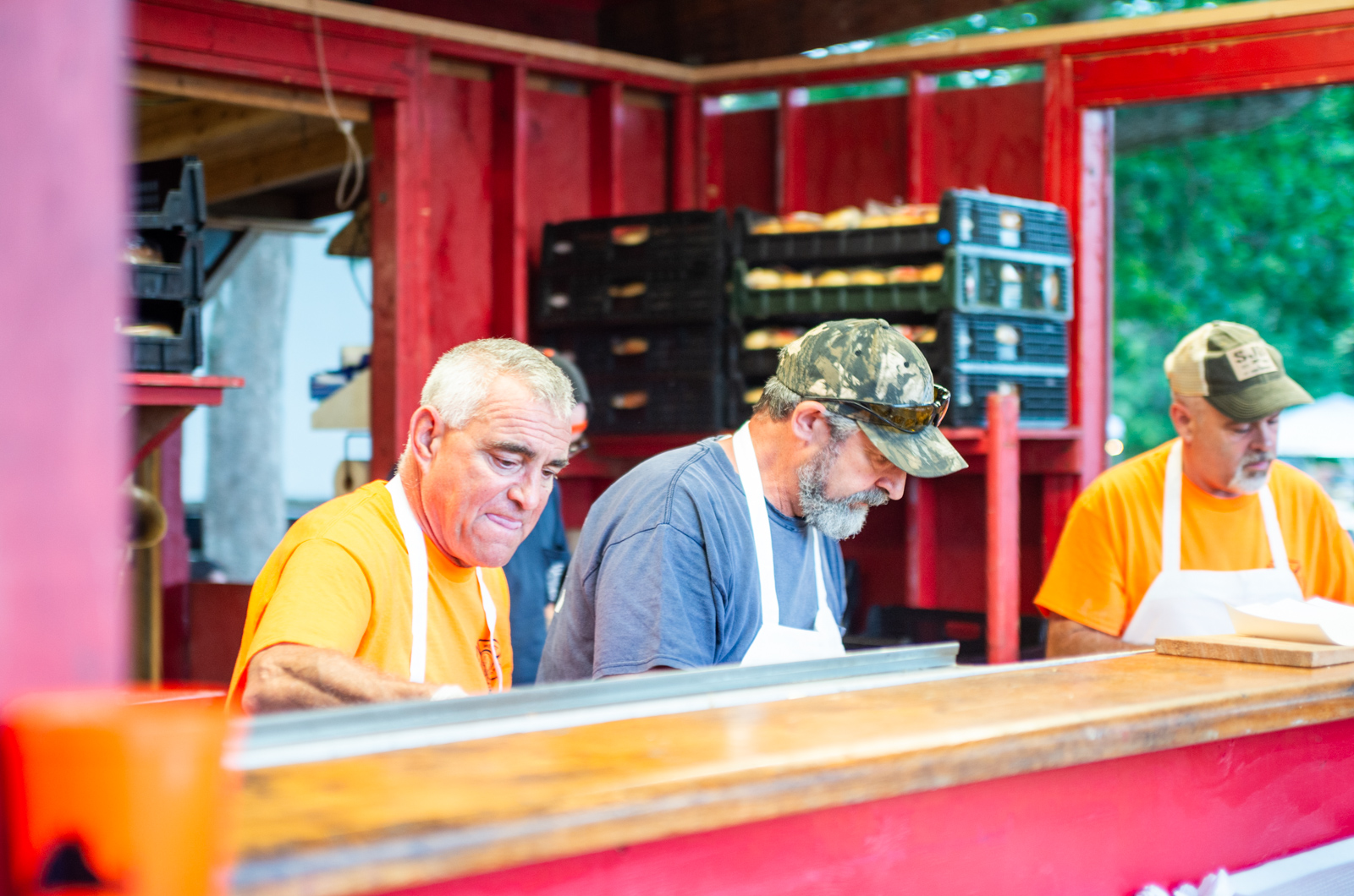 The West Tisbury Fire Department's booth is a standby.