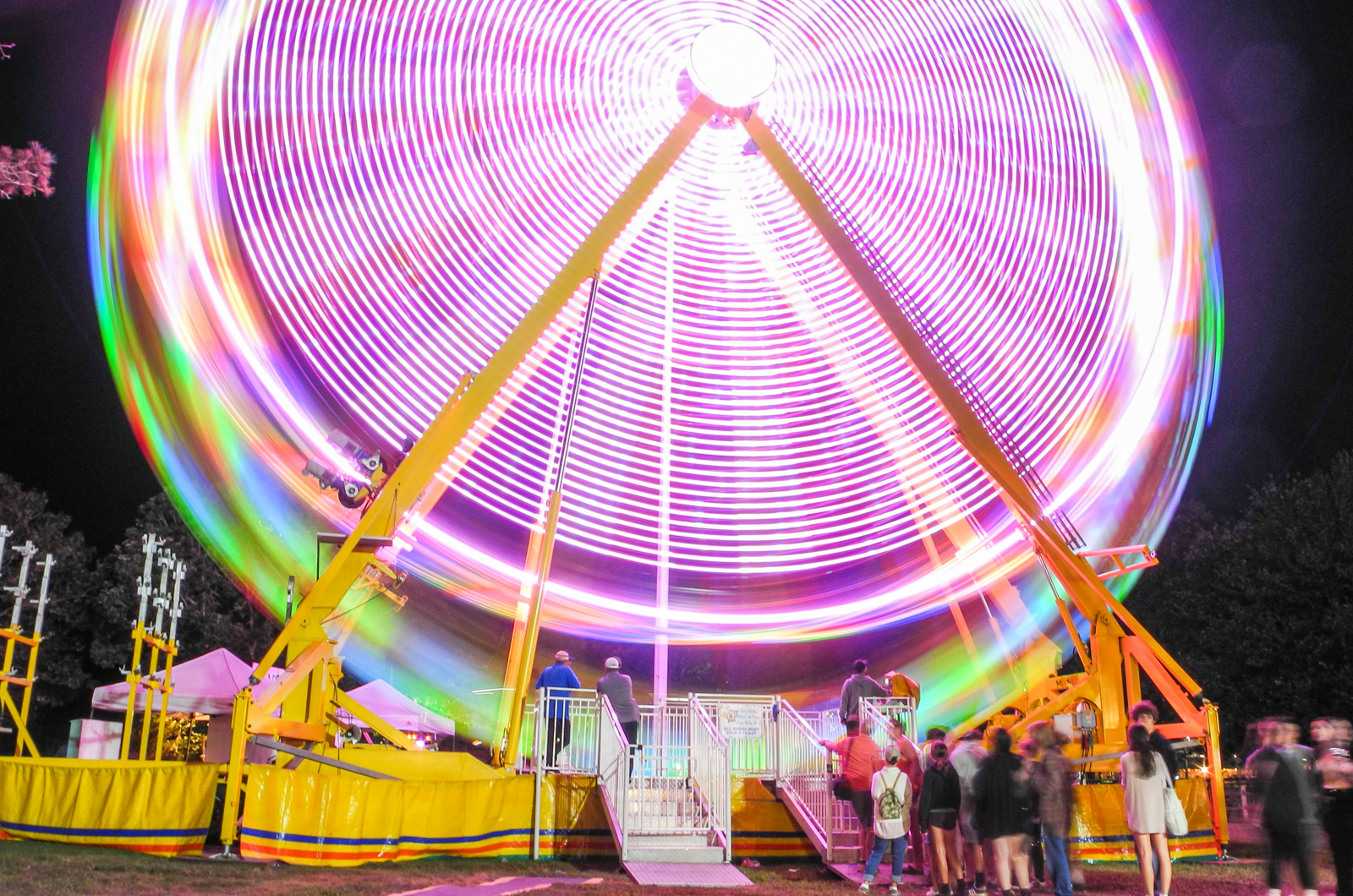 The Ferris Wheel spins away.