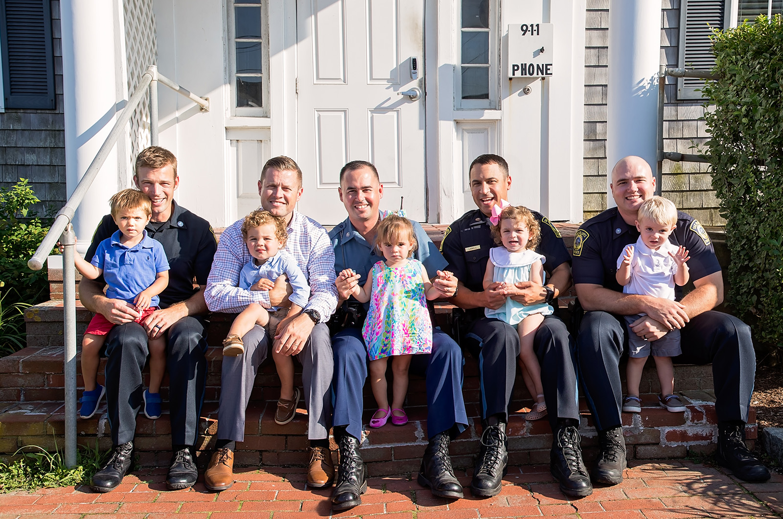 2019 - From left: Seth Harlow and Gunner, James Hagerty and William, Dustin Shaw and Lowen, Jeff LaBell and Lark, Tim Millerick and Julian.