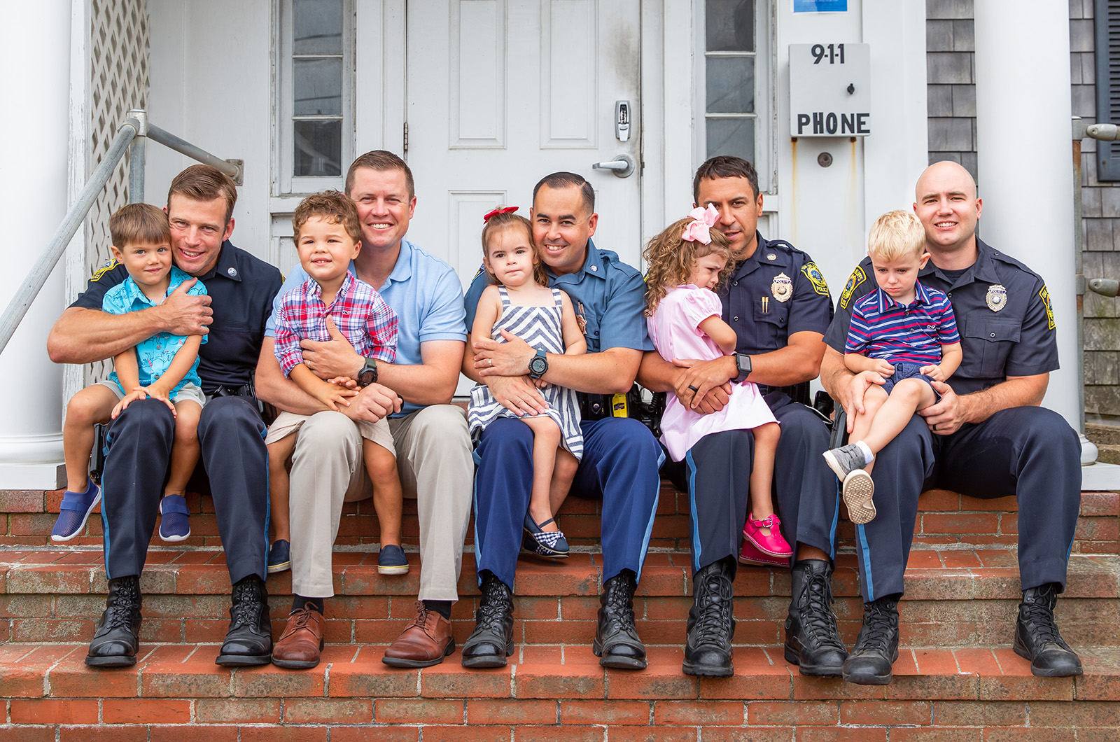 2020 - From left: Seth Harlow and Gunner, James Hagerty and William, Dustin Shaw and Lowen, Jeff LaBell and Lark, Tim Millerick and Julian.