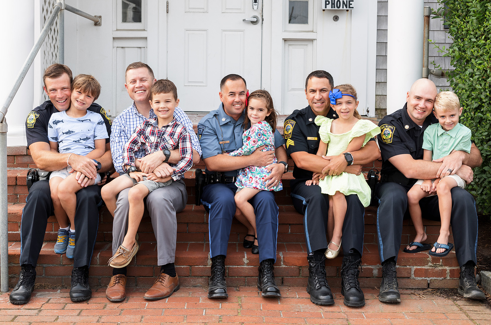 2023 - From left: Seth Harlow and Gunner, James Hagerty and William, Dustin Shaw and Lowen, Jeff LaBell and Lark, Tim Millerick and Julian.
