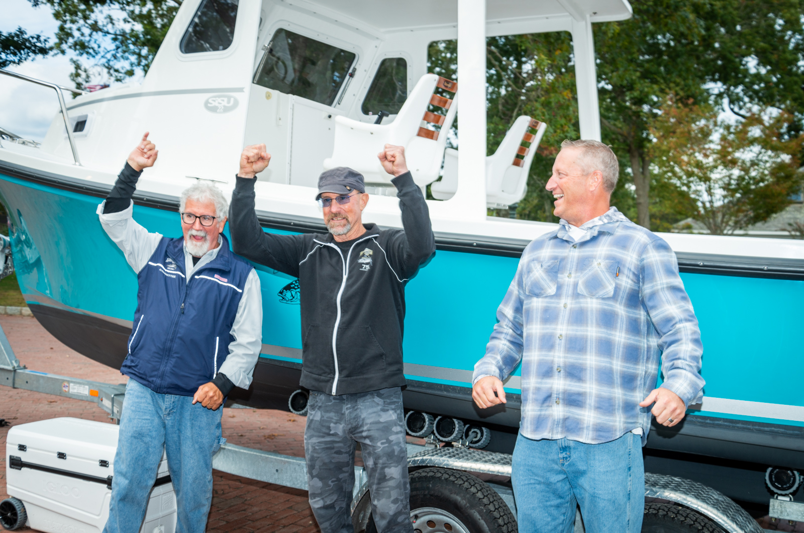 [l-r] Phil Horton, David Kadison, Greg Hopkins (Eastern Boats).