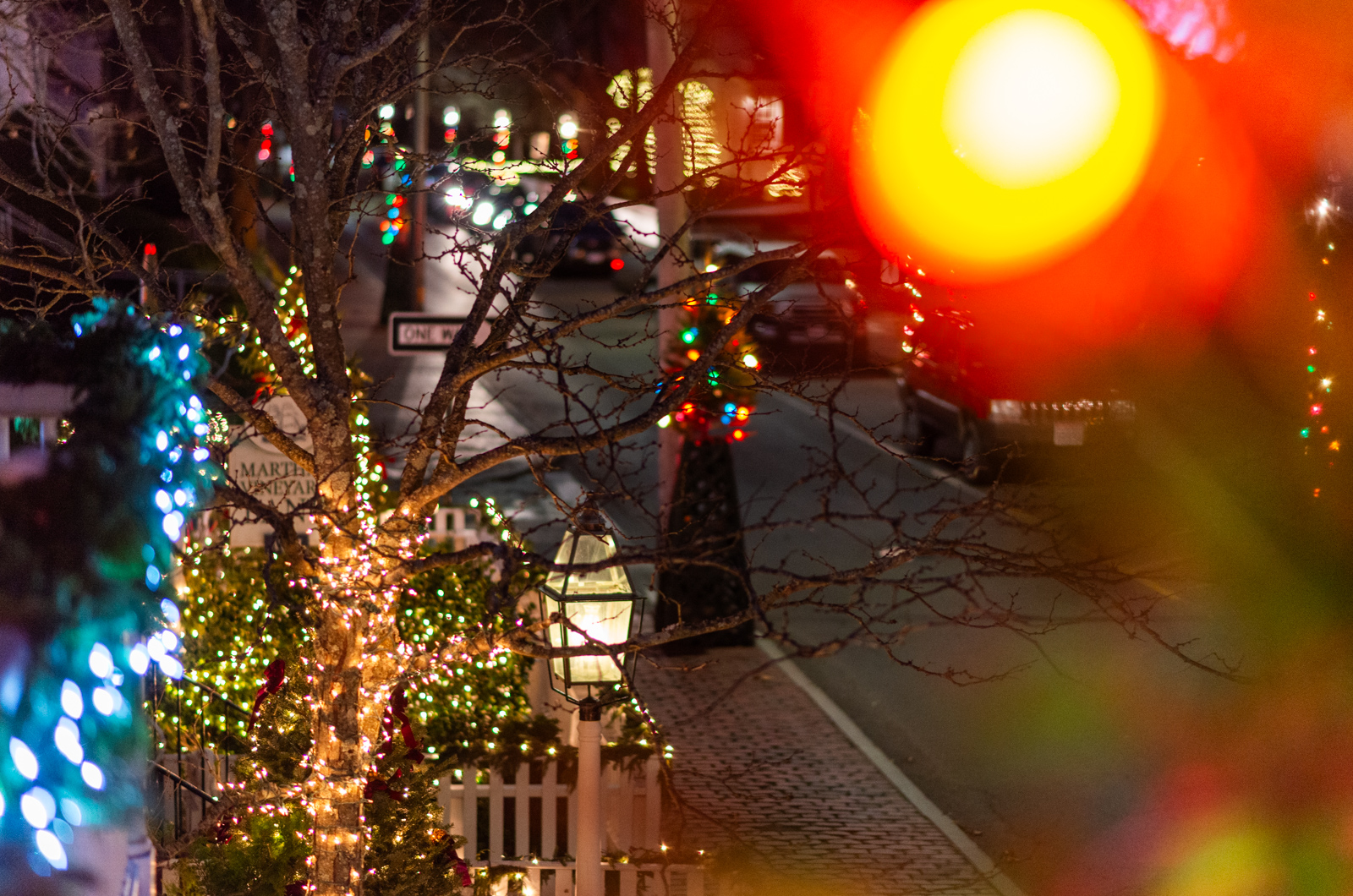 Main Street Edgartown from above.