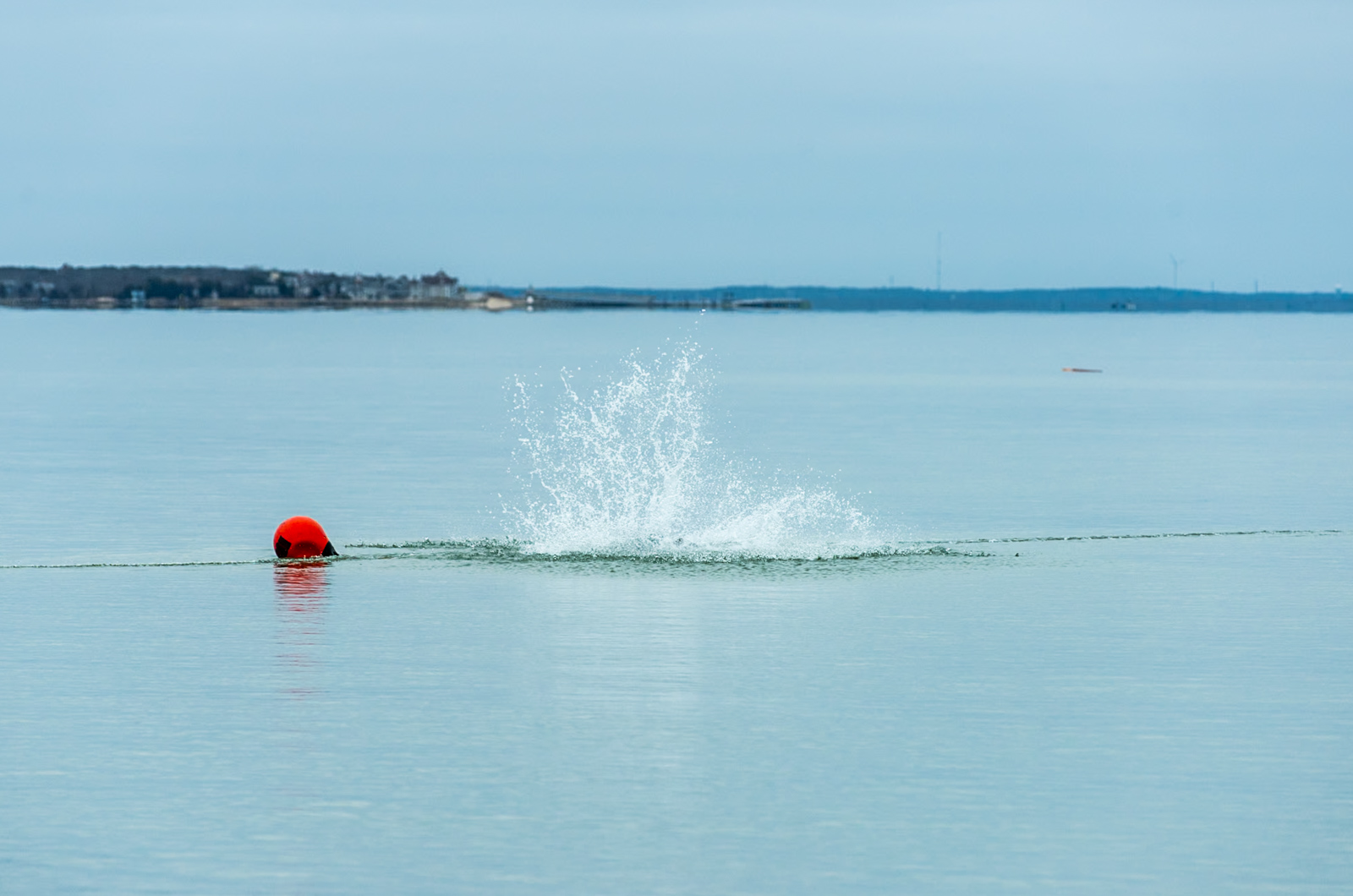 A buoy line fails under the intense force.