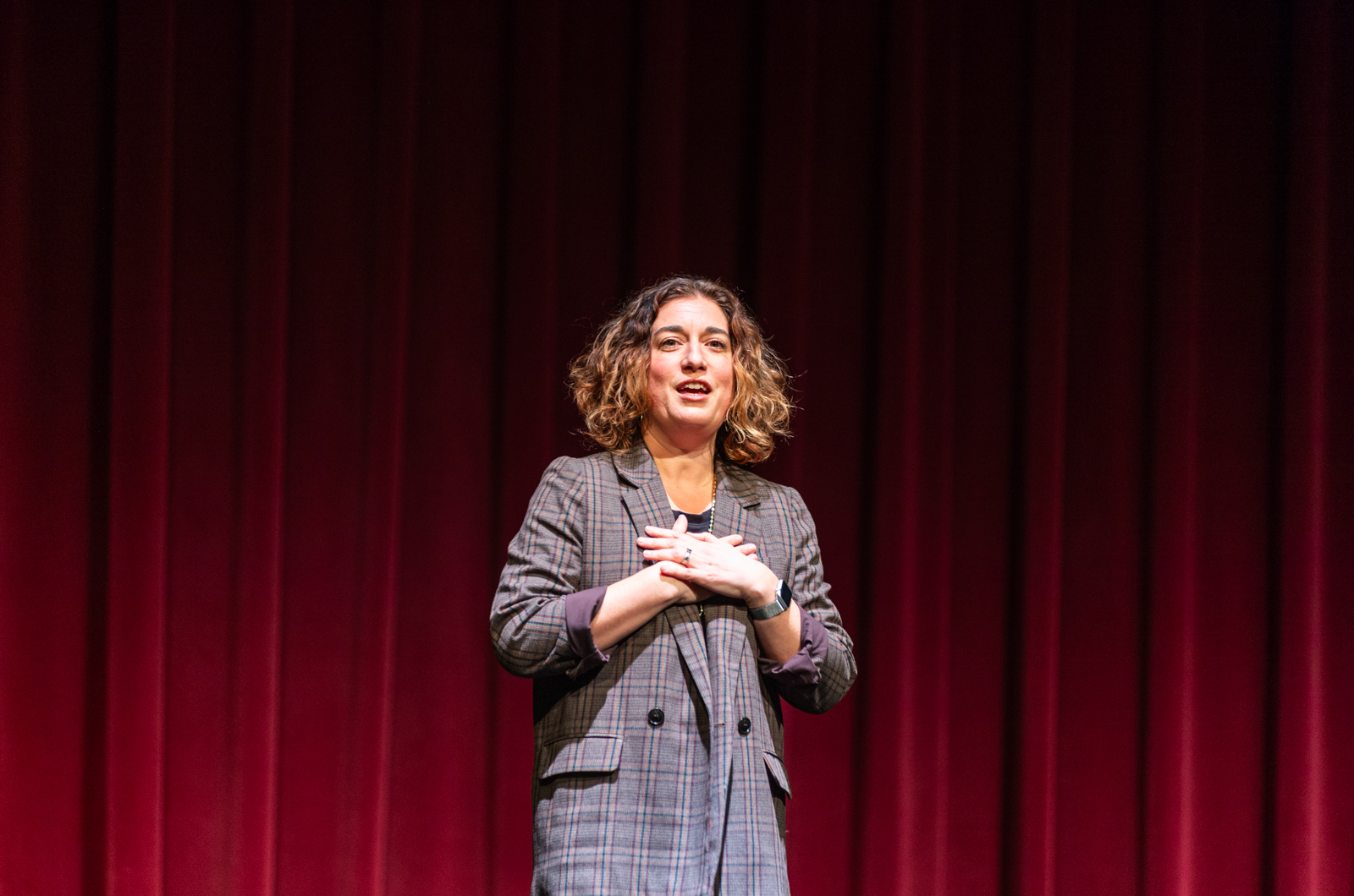 Brooke Hardman introducing the show.