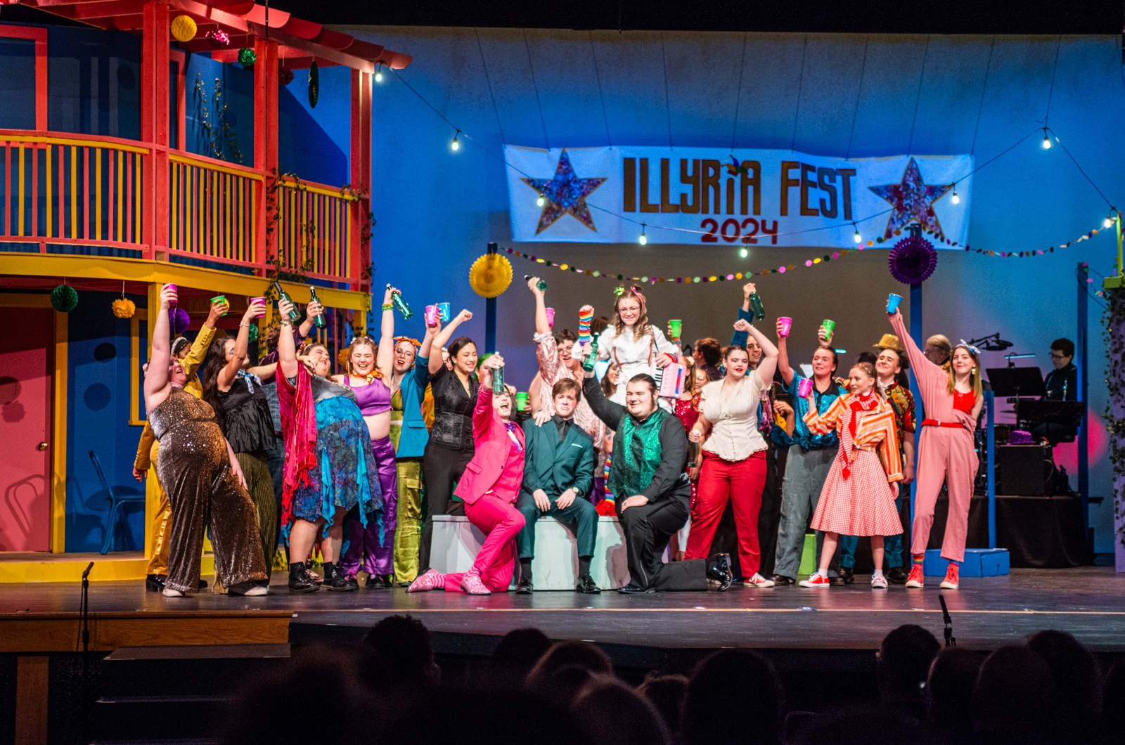 The musical version is full of large ensemble musical numbers.