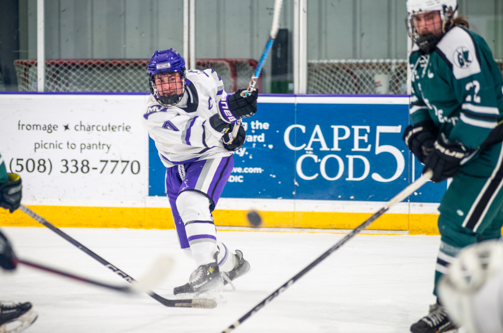 Hunter Johnson with a strong shot.