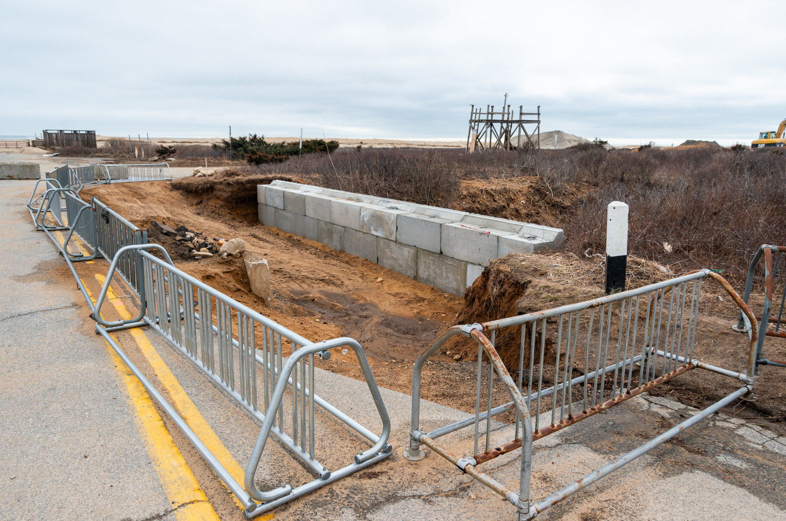 Site of the failed culvert near Atlantic Drive.