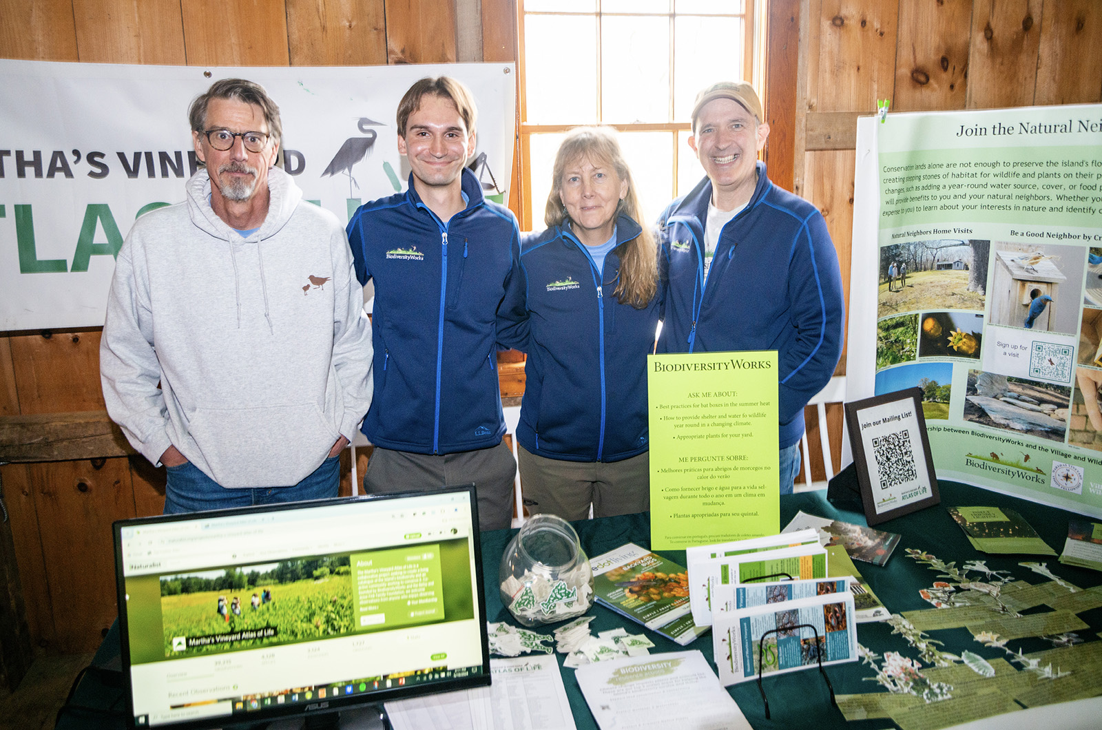 [l-r] Matt Pelikan, William Hamson, Luanne Johnson, and Rich Couse of Biodiversity Works.