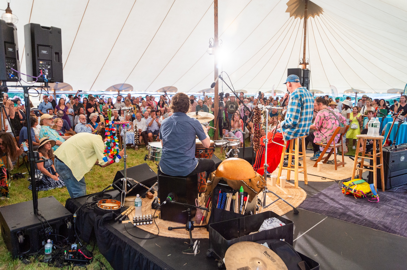 The main tent was packed for Matisyahu.