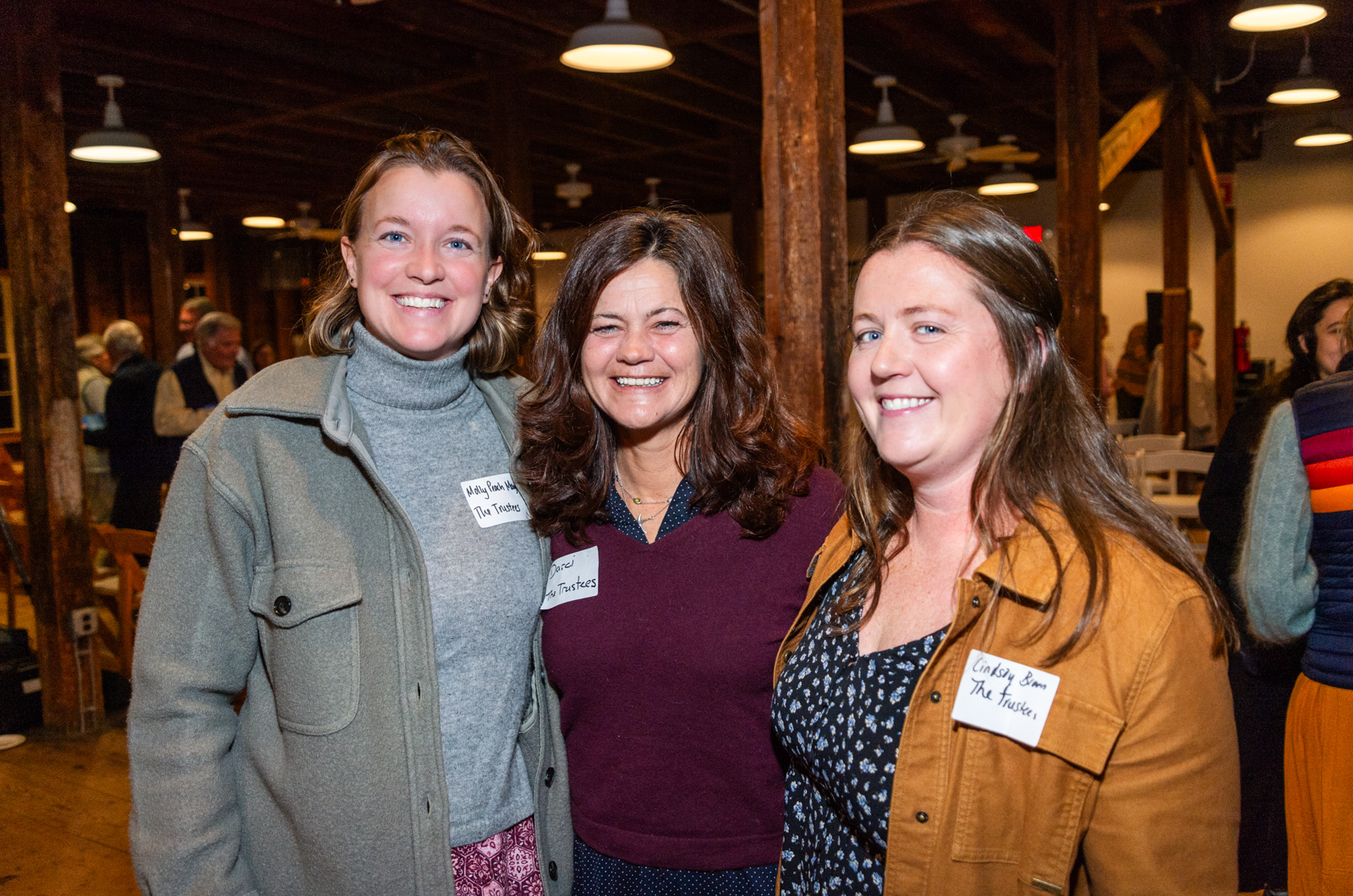 [l-r] Molly Peach Mayhew, Darci Schofield, Lindsay Brown of The Trustees of Reservations.