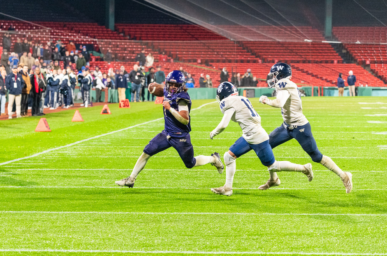 Guilherme Oliveira sneaks past the Nantucket defense.
