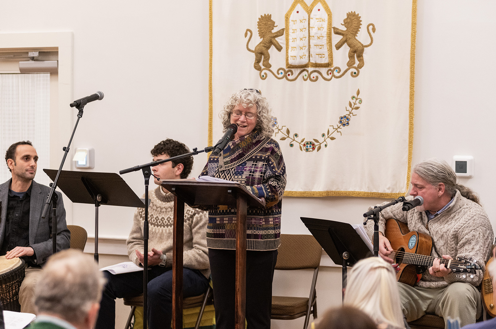 Rabbi Caryn Broitman gives remarks before the celebration.