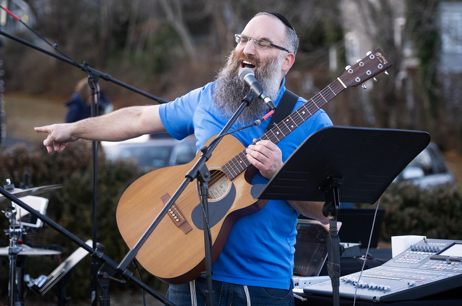 Shir Soul was the musical guest at the celebration held by Chabad on The Vineyard.