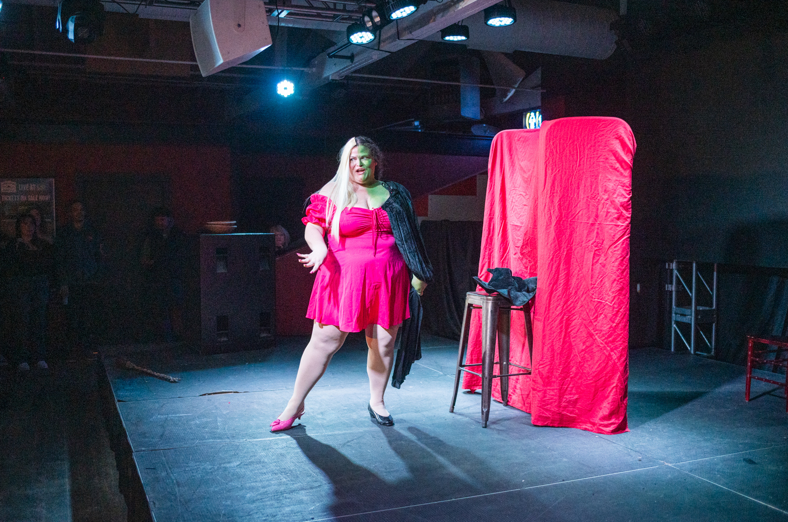 Cassidy Look performs as both Glinda and Elphaba from Wicked.