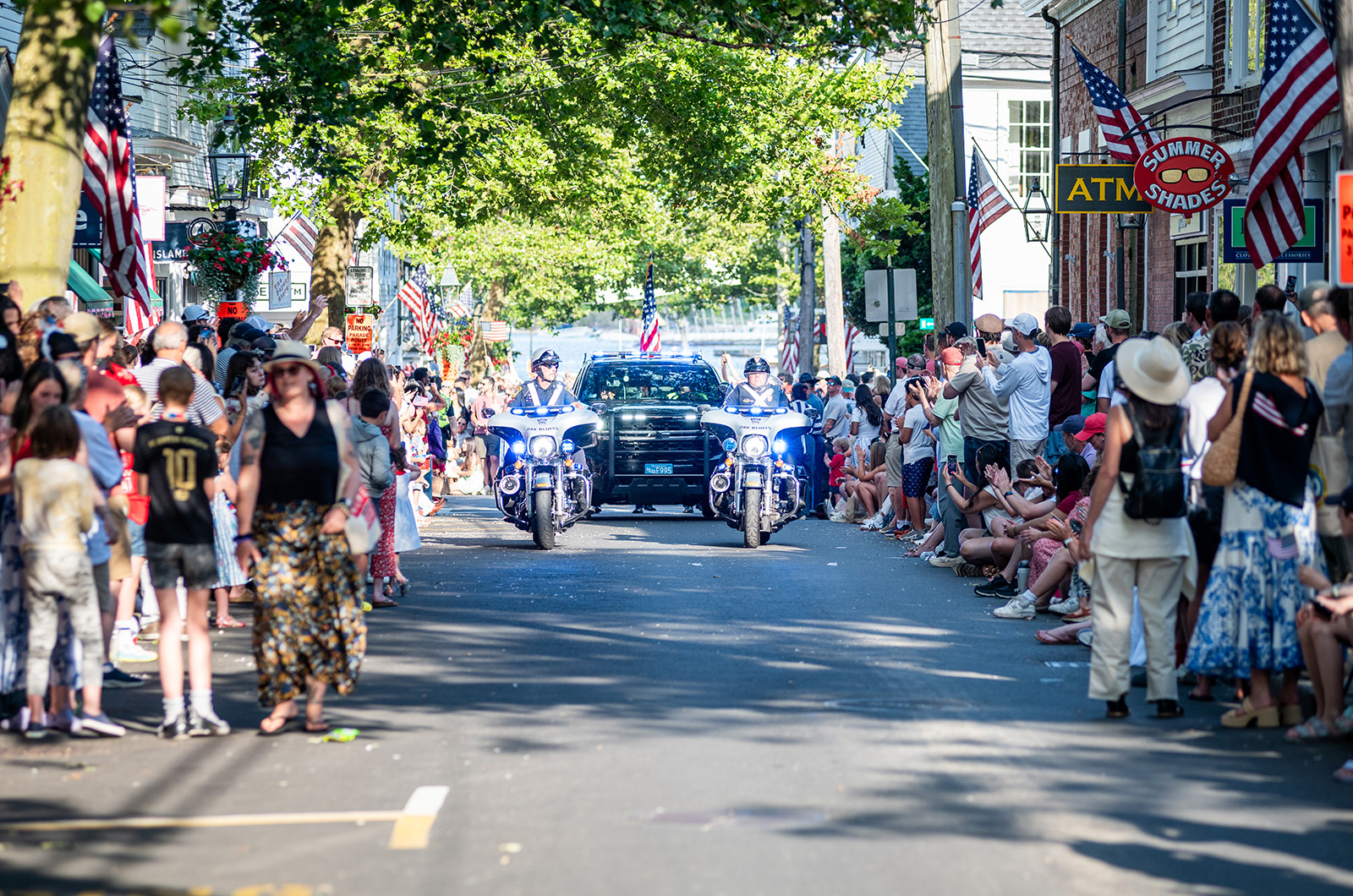 Crowds flocked to Edgartown for 4th of July celebrations.