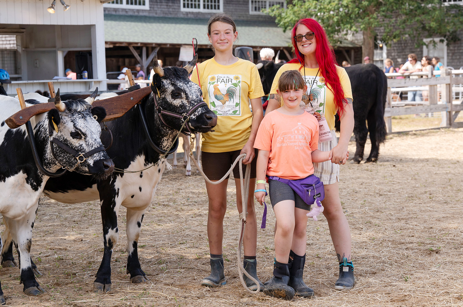 Wren Robertson, Regan Fisher, and Elizabeth Bonifacio of the 4H club were busy all fair.