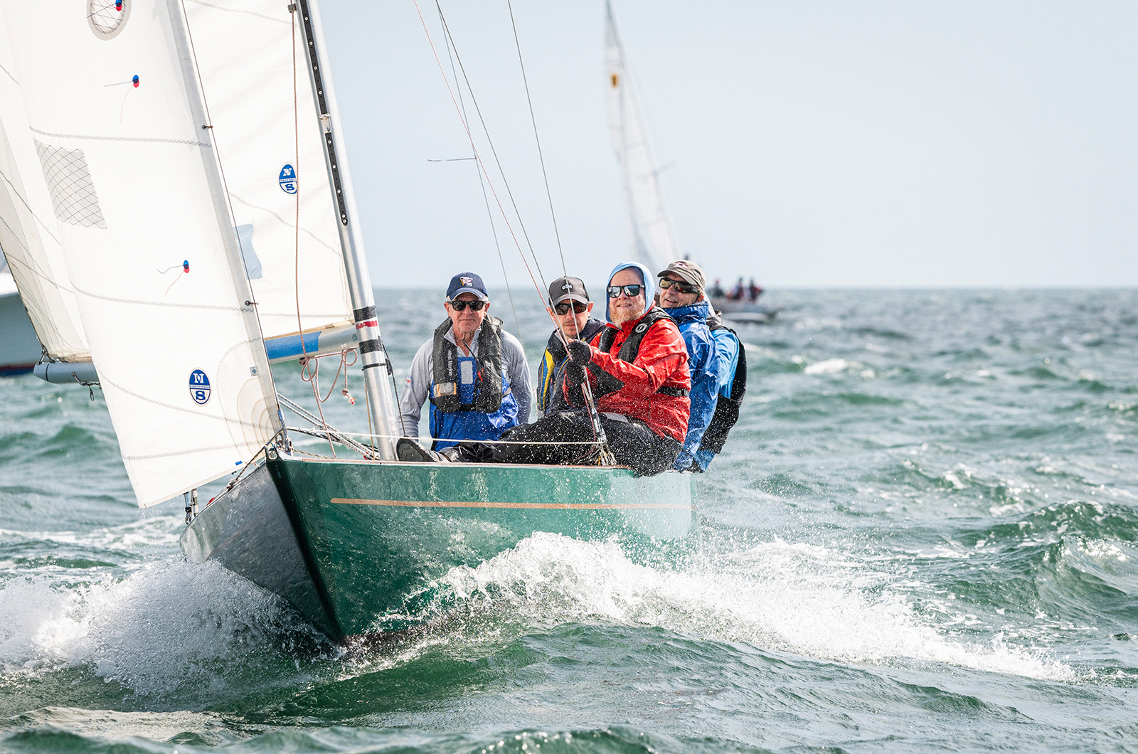 High wind and swell made for a wet weekend of sailing.