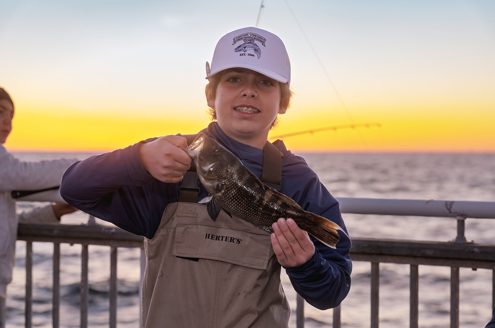 A nice looking sea bass is a sought after prize.