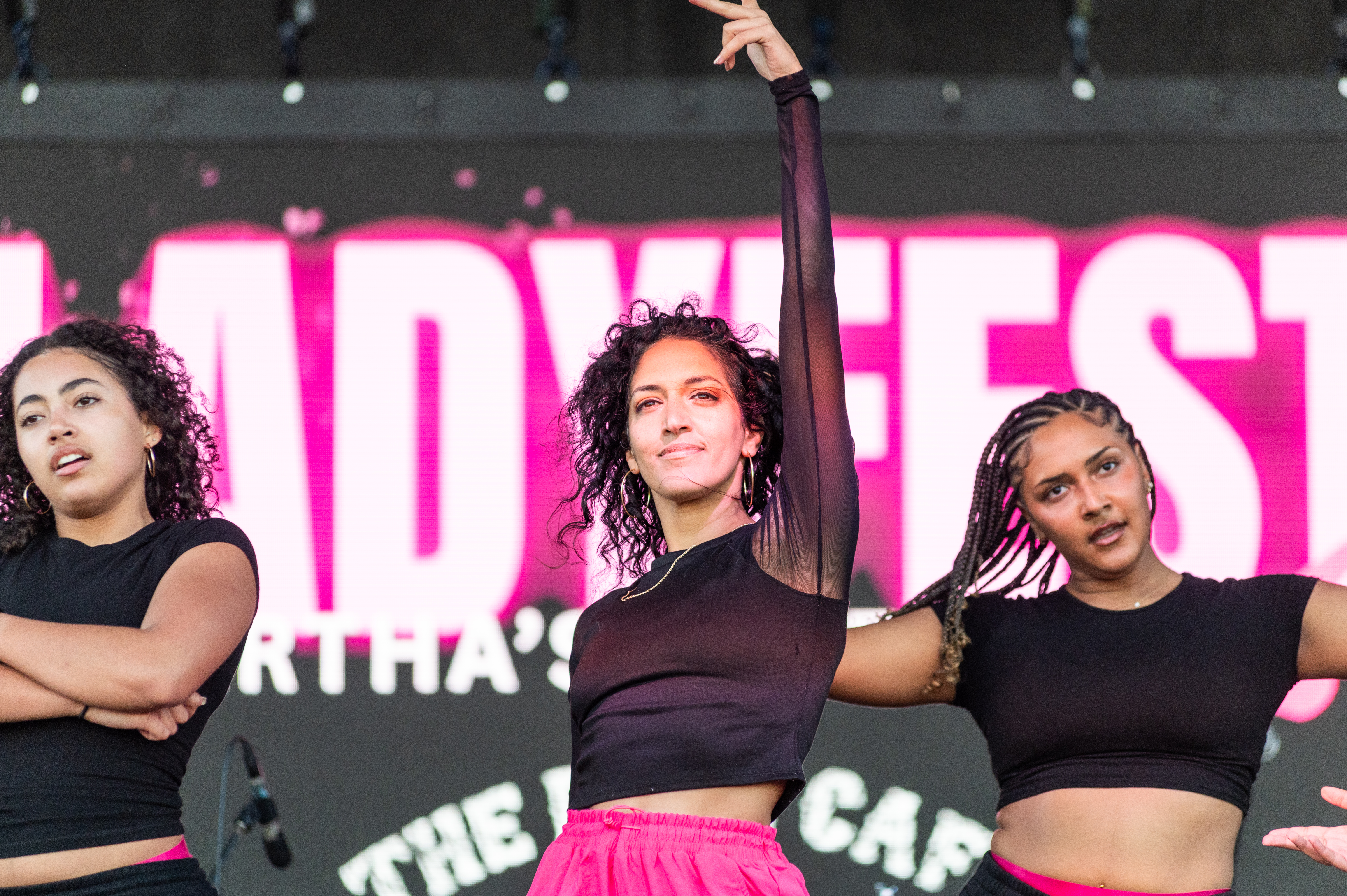 Striking a pose for LadyFest.
