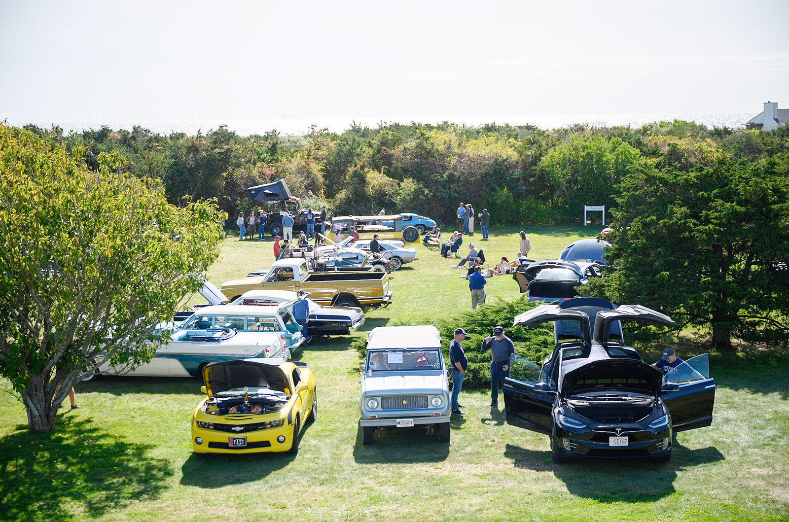 A view of the show from the Dunes restaurant.