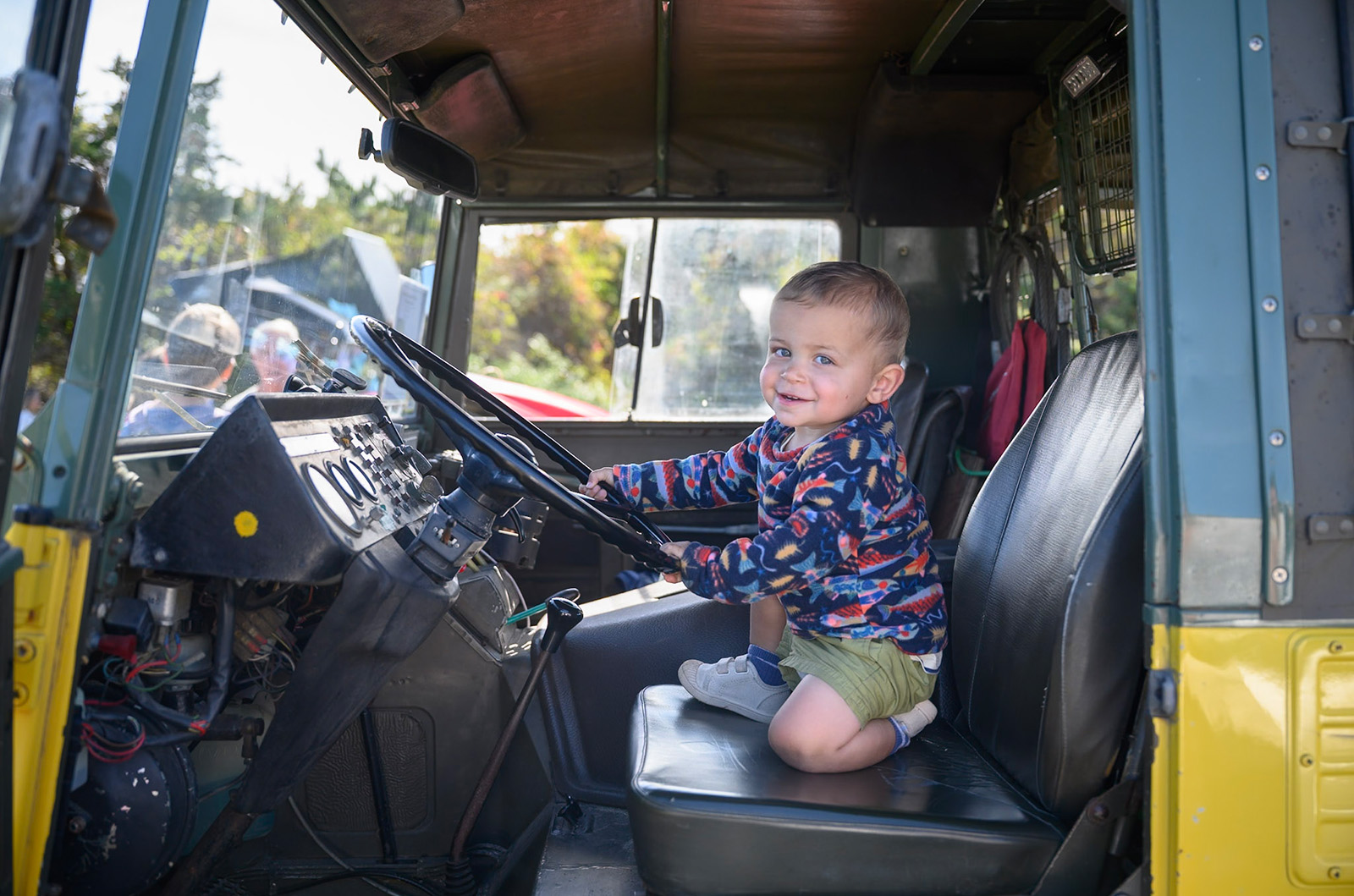 Ford Cooper in his family's Ford Pinagauer.