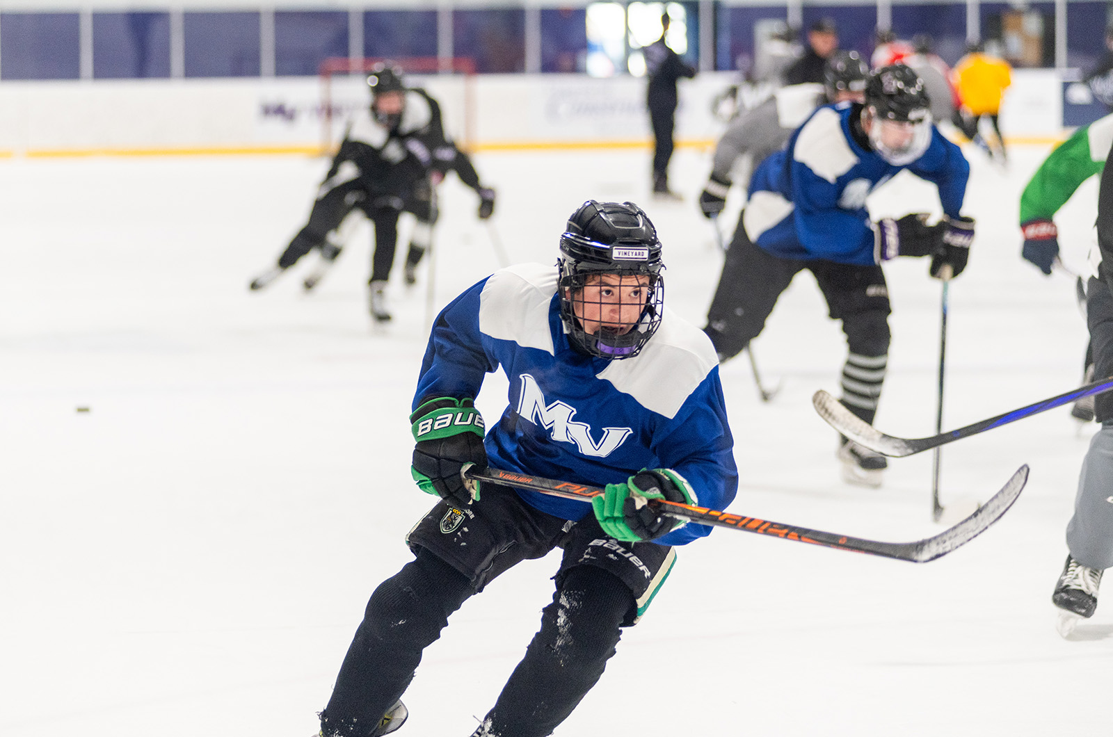 The boys hockey team took to the ice with a new coach.