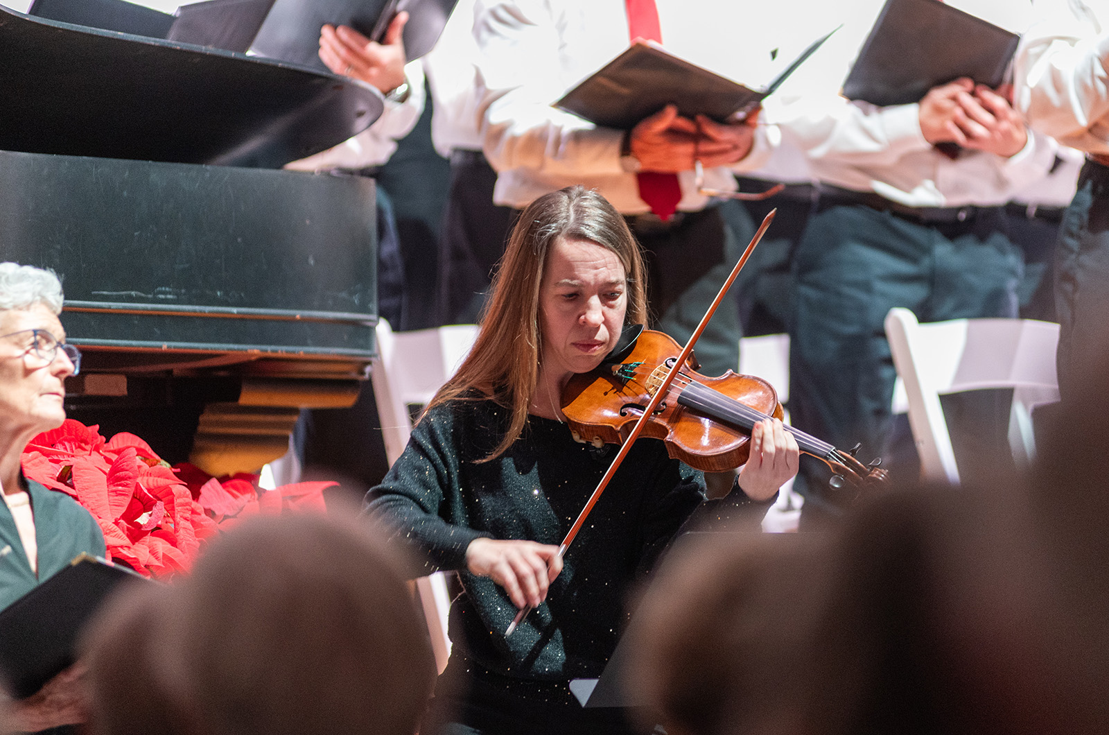 Rebecca Laird provided accompaniment on violin.