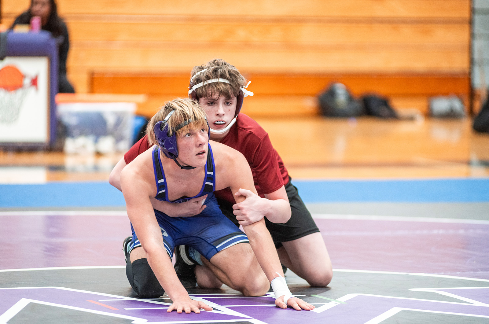 Odin Robinson getting ready for the next round.
