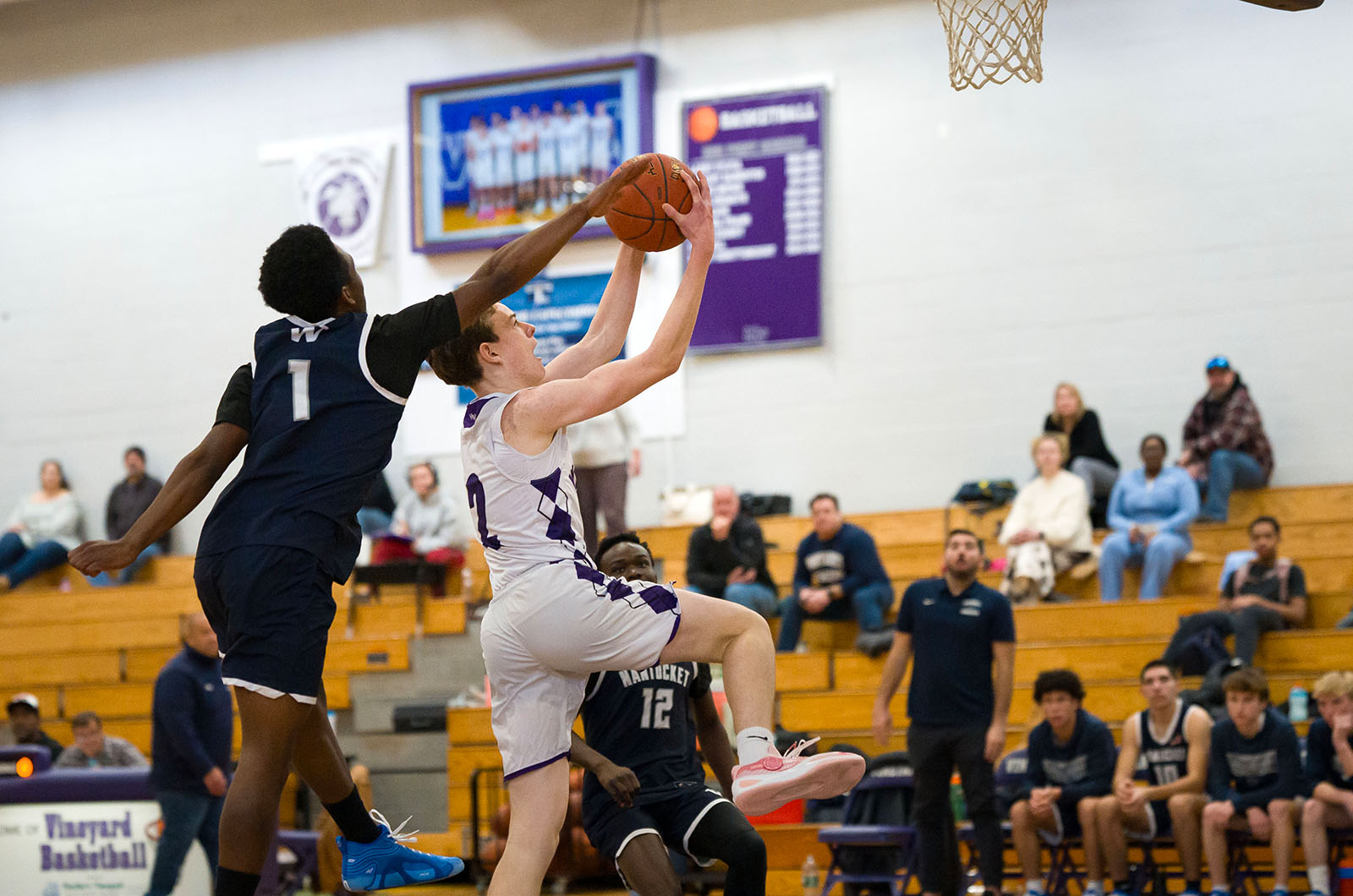 A contested shot from Taurus Biskis.