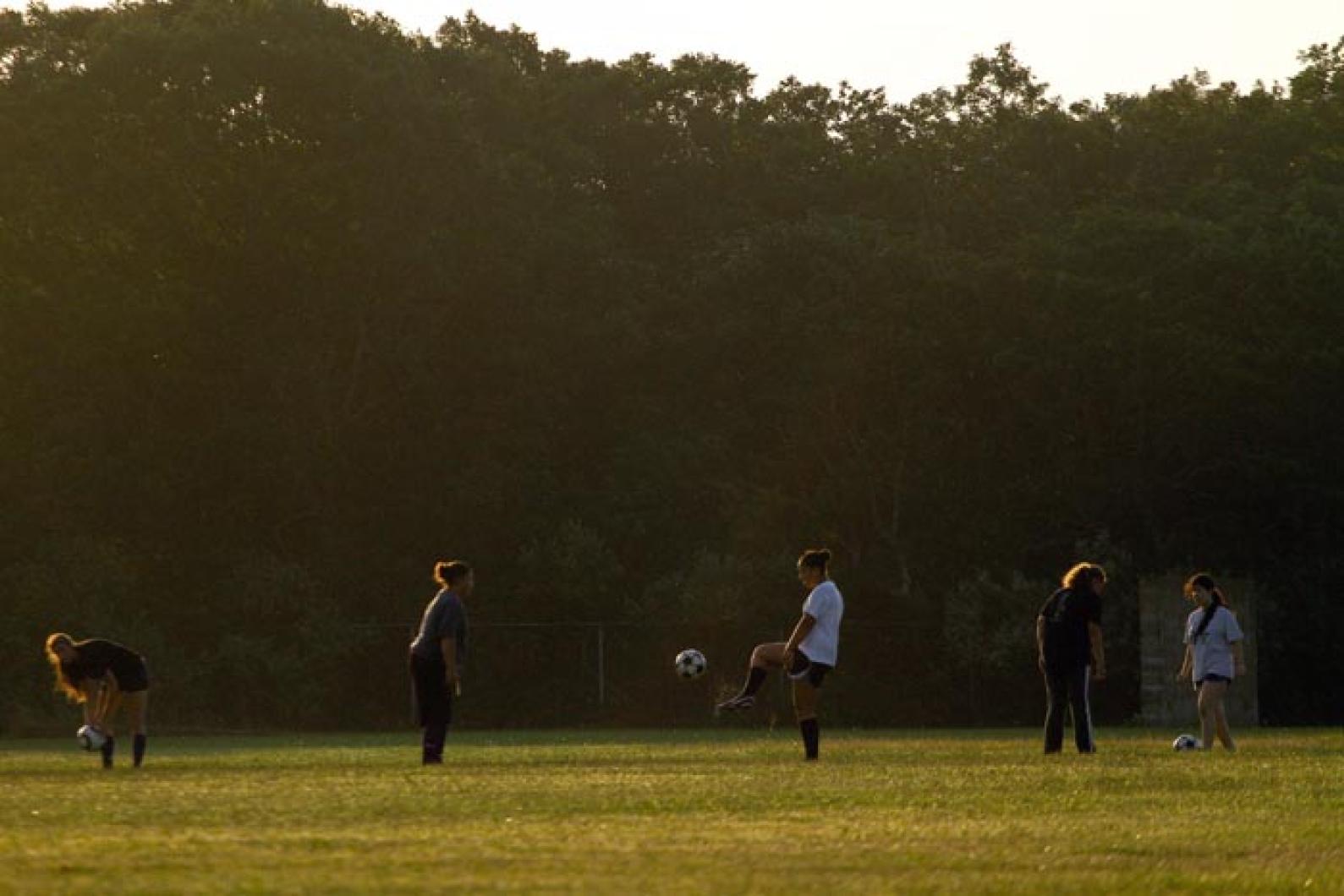Girls soccer practice