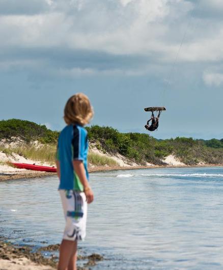 Kite surfer pond beach