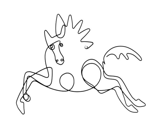 wire horse sculpture