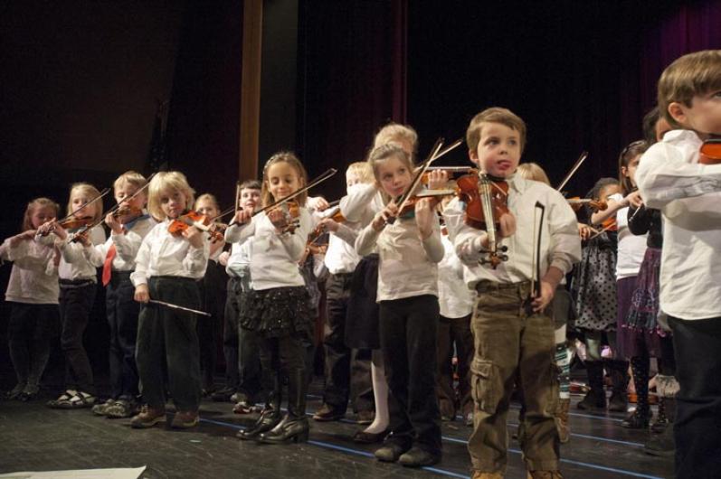 Violins concert kids musicians