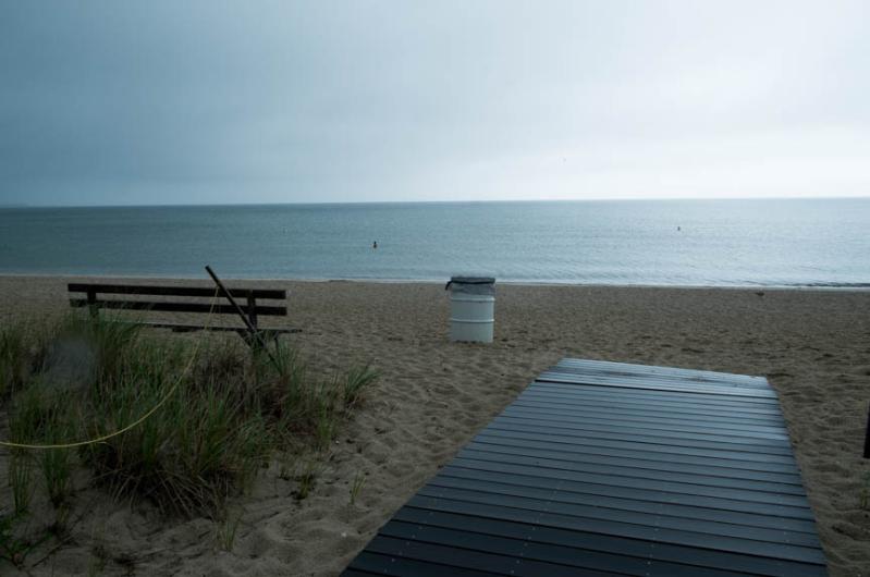 No crowd at Bend in the Road Beach, Edgartown.