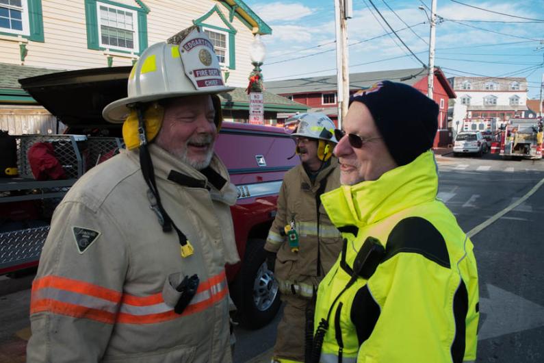 Fire chiefs Peter Shemeth of Edgartown and John Schilling of Tisbury.